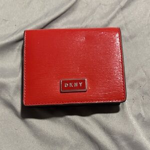 DKNY Glossy Red Card Holder